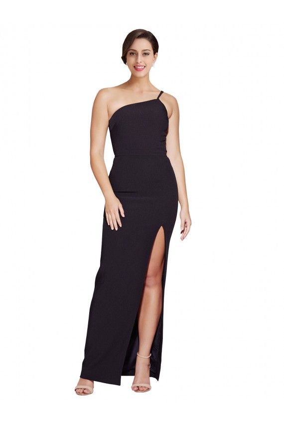 Long Sleeveless Stretch Crepe Black Sheath Formal Evening Gown / Prom Dress / Bridesmaid Dress Newcastle