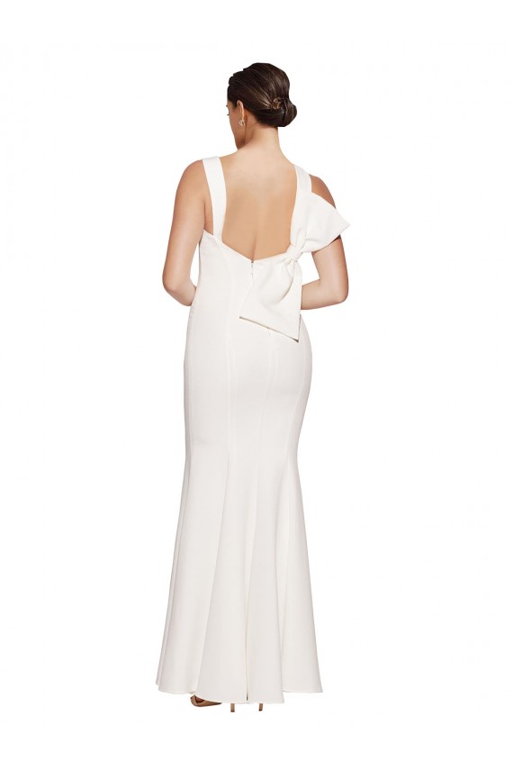 Long Sleeveless Stretch Crepe Ivory Sheath Formal Evening Gown / Prom Dress / Bridesmaid Dress Newcastle