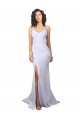 Long Sleeveless Stretch Crepe White Mermaid Beach Wedding Dress Newcastle