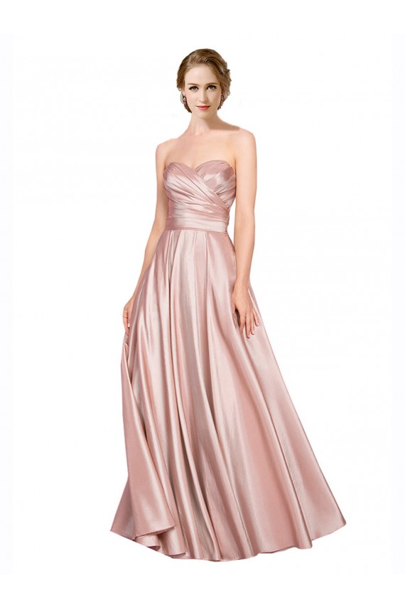 Long Sleeveless Stretch Satin A-Line Black Tie Evening Gown / Prom Dress / Bridesmaid Dress Newcastle