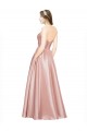 Long Sleeveless Stretch Satin A-Line Black Tie Evening Gown / Prom Dress / Bridesmaid Dress Newcastle