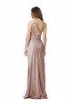 Long Sleeveless Stretch Satin Dusty Pink Sheath Formal Evening Gown / Prom Dress / Bridesmaid Dress Newcastle