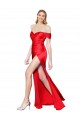 Long Sleeveless Stretch Satin Red Off the Shoulder Mermaid Formal Evening Gown / Prom Dress / Bridesmaid Dress Newcastle