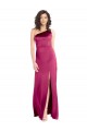 Long Sleeveless Stretch Satin Fuchsia A-Line Formal Evening Gown / Prom Dress / Bridesmaid Dress Newcastle