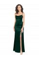 Long Sleeveless Stretch Satin Hunter Scoop Neck A-Line Formal Evening Gown / Prom Dress / Bridesmaid Dress Newcastle