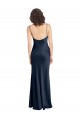 Long Sleeveless Stretch Satin Dark Navy A-Line Black Tie Evening Gown / Prom Dress / Bridesmaid Dress Newcastle