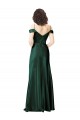Long Sleeveless Stretch Satin Hunter Off the Shoulder A-Line Formal Evening Gown / Prom Dress / Bridesmaid Dress Newcastle