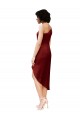 Midi Length Sleeveless Stretch Satin Burgundy Sheath Black Tie Evening Gown / Prom Dress / Bridesmaid Dress Newcastle