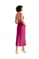 Midi Length Sleeveless Stretch Satin Fuchsia A-Line Formal Evening Gown / Prom Dress / Bridesmaid Dress Newcastle