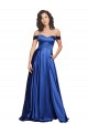 Sweep Train Sleeveless Stretch Satin Royal Blue A-Line Formal Evening Gown / Prom Dress / Bridesmaid Dress Newcastle