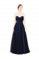 Long Sleeveless Tulle Dark Navy A-Line Bridesmaid Dress / Evening Dress Newcastle
