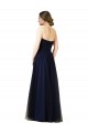 Long Sleeveless Tulle Dark Navy A-Line Bridesmaid Dress / Evening Dress Newcastle