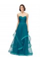 Long Sleeveless Tulle Turquoise A-Line Bridesmaid Dress Newcastle