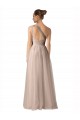 Long Sleeveless Tulle Nude A-Line Formal Dress / Bridesmaid Dress Newcastle