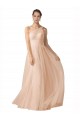 Long Sleeveless Tulle Nude A-Line Formal Dress / Bridesmaid Dress Newcastle
