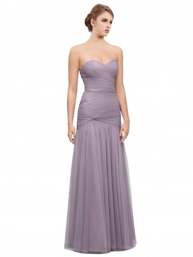 Long Sleeveless Tulle Heather Mermaid Bridesmaid Dress Newcastle