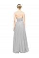 Long Sleeveless Tulle Silver A-Line Bridesmaid Dress Newcastle