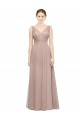 Long Sleeveless Tulle Blush A-Line Bridesmaid Dress Newcastle