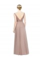 Long Sleeveless Tulle Blush A-Line Bridesmaid Dress Newcastle