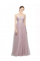 Long Sleeveless Tulle & Lace Light Lilac A-Line Bridesmaid Dress / Evening Dress Newcastle
