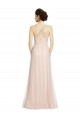 Long Sleeveless Tulle Pink A-Line Bridesmaid Dress Newcastle