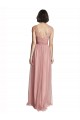 Long Sleeveless Tulle Rose Pink A-Line Bridesmaid Dress Newcastle
