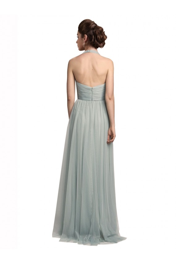 Long Sleeveless Tulle A-Line Bridal Party Dress / Evening Dress Newcastle