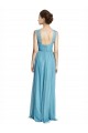 Long Sleeveless Tulle Sky Blue A-Line Bridesmaid Dress Newcastle