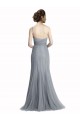 Long Sleeveless Tulle Slate Grey Mermaid Bridesmaid Dress Newcastle