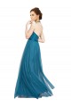 Long Sleeveless Tulle Teal Green A-Line Bridesmaid Dress Newcastle