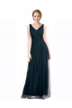 Long Sleeveless Tulle Blue A-Line Bridesmaid Dress Newcastle