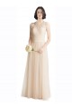 Long Sleeveless Tulle & Lace Ivory A-Line Bridesmaid Dress Newcastle