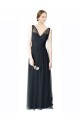 Long Sleeveless Tulle Pewter A-Line Formal Dress / Bridesmaid Dress Newcastle