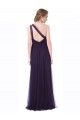 Long Sleeveless Tulle Plum A-Line Bridesmaid Dress Newcastle