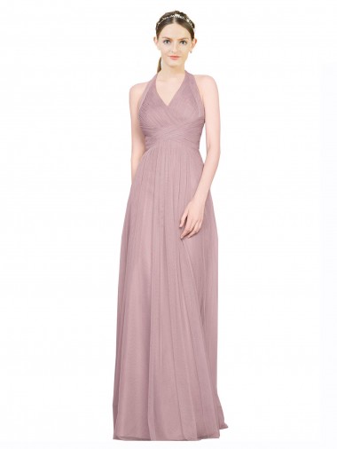 Long Sleeveless Tulle A-Line Bridesmaid Gown Newcastle