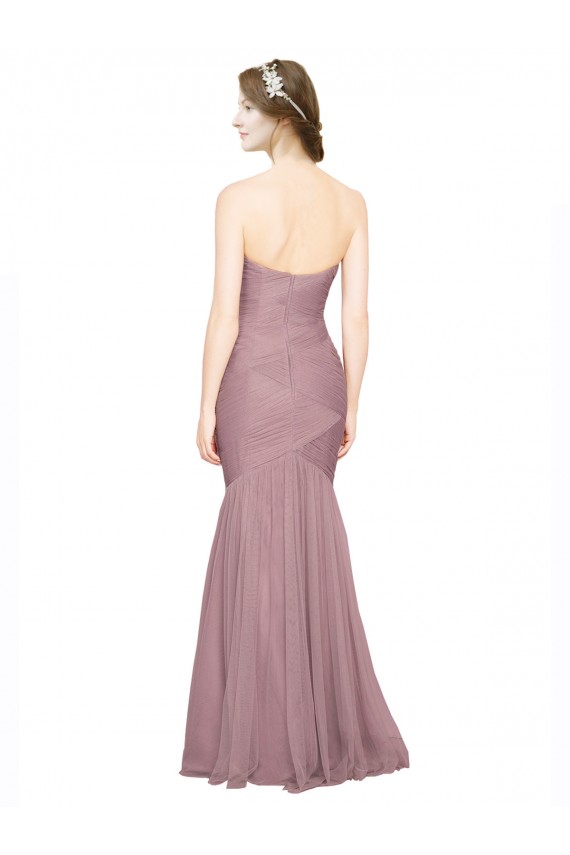 Long Sleeveless Tulle Mermaid Bridesmaid Dress Newcastle