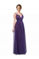 Long Sleeveless Tulle Purple A-Line Bridesmaid Dress Newcastle