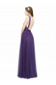 Long Sleeveless Tulle Purple A-Line Bridesmaid Dress Newcastle