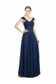Long Sleeveless Tulle Dark Navy A-Line Bridesmaid Dress Newcastle
