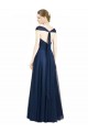 Long Sleeveless Tulle Dark Navy A-Line Bridesmaid Dress Newcastle