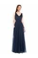 Long Sleeveless Tulle Dark Navy Sheath Bridesmaid Dress Newcastle