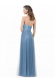 Long Sleeveless Satin & Tulle A-Line Bridesmaid Dress Newcastle