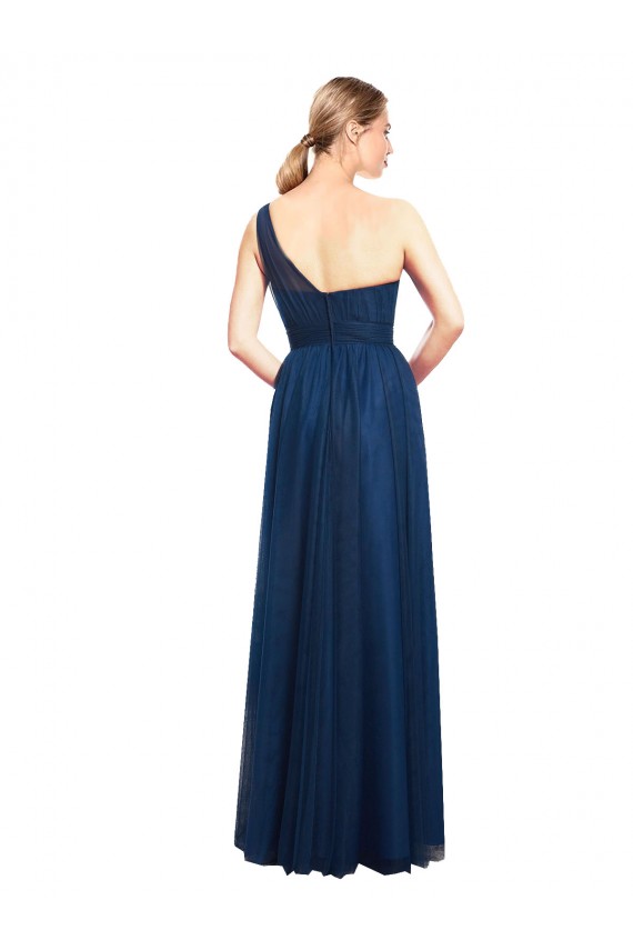 Long Sleeveless Tulle Black A-Line Bridesmaid Dress / Evening Dress Newcastle