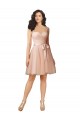 Knee Length Cap Sleeves Tulle & Lace A-Line Bridesmaid Dress Newcastle