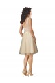 Knee Length Sleeveless Tulle & Lace Champagne A-Line Bridesmaid Dress Newcastle