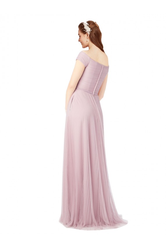 Long Sleeveless Tulle A-Line Bridesmaid Dress / Evening Dress Newcastle