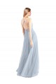 Long Sleeveless Tulle Light Sky Blue A-Line Bridesmaid Dress Newcastle