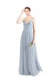 Long Sleeveless Tulle Light Sky Blue Spaghetti Straps A-Line Evening Dress / Bridesmaid Dress Newcastle
