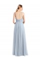 Long Sleeveless Tulle Light Sky Blue Spaghetti Straps A-Line Evening Dress / Bridesmaid Dress Newcastle