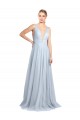 Long Floor Length Sleeveless Tulle Light Sky Blue A-Line Bridesmaid Dress Newcastle